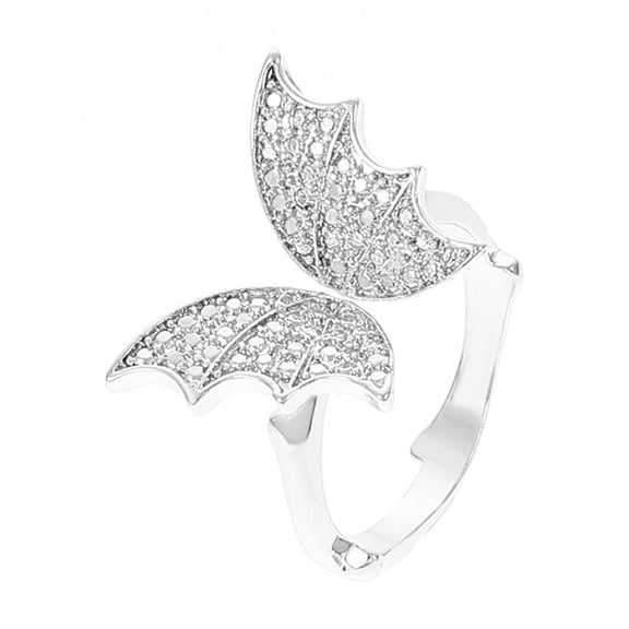 Vintage Butterfly Ring Adjustable Alloy Mesh Ring European American Style Fashion Statement Ring for Women