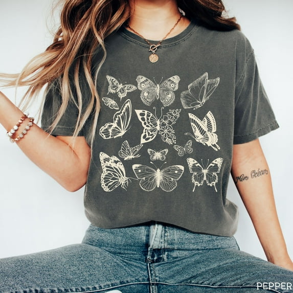 Vintage Butterfly Shirt, Vintage Butterfly Shirt Cottagecore Butterfly Tee, Cottagecore Aesthetic Graphic Tee