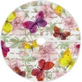 thumbnail image 1 of Vintage Butterfly Tree Skirt Autumn Christmas Tree Skirt for Holiday Party Home Decoration 36 Inch, 1 of 6