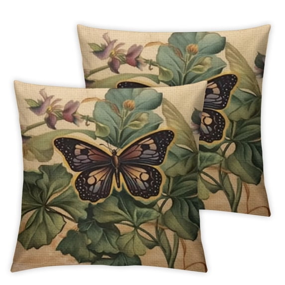 Vintage Butterfly and Throw Pillow Cover ative Cushion Case for Sofa