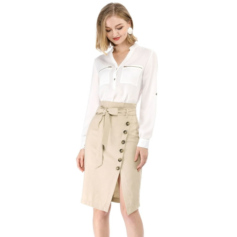 Asymmetric button down skirt new arrivals