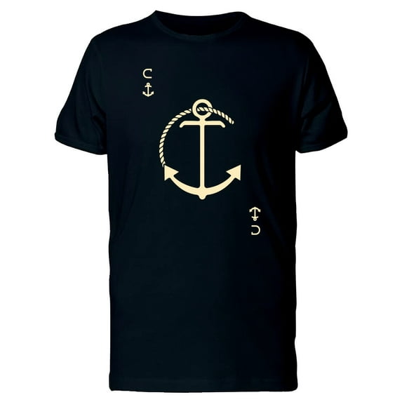 Vintage C Rope Nautical Anchor T-Shirt Men -Image by Shutterstock, Male Small