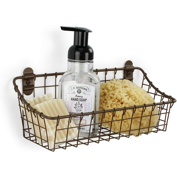 EFISH Wall Mounted Steel Storage Basket, Easy-reach