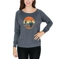 thumbnail image 1 of Vintage Cactus Sunset Juniors Long Sleeve Slouch Top Grey X-LG, 1 of 1