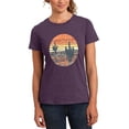 thumbnail image 1 of Vintage Cactus Sunset Womens Soft Heather T Shirt Heathered Eggplant X-LG, 1 of 1