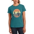 thumbnail image 1 of Vintage Cactus Sunset Womens Soft Heather T Shirt Heathered Teal MD, 1 of 1