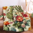 thumbnail image 1 of Vintage Cactus and Tropical Plants Blanket Soft Cozy Throw Lightweight Microplush Blankets for Couch Bed Sofa All Season Warm-60 in x 50 in Medium for Teen, 1 of 6