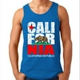 thumbnail image 1 of Vintage California Republic Flag Bear Printed Mens Royal Blue Tank Top X-Large, 1 of 2