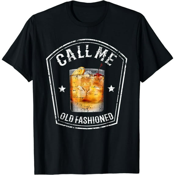 Vintage Call Me Old Fashioned Whiskey Funny Bourbon T-Shirt