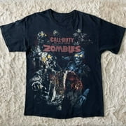 MYSTIC THREADS Vintage Call Of Duty Black Ops Zombies RePrint Unisex Comfort Tee T Shirt, Color: Ash Grey, Size: S