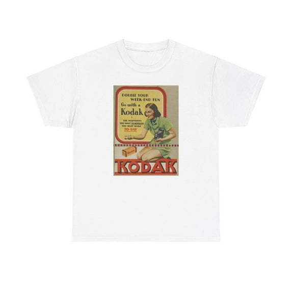 Vintage Camera Advertisement Double Your Weekend Fun T-Shirt, Retro Tee, Unisex