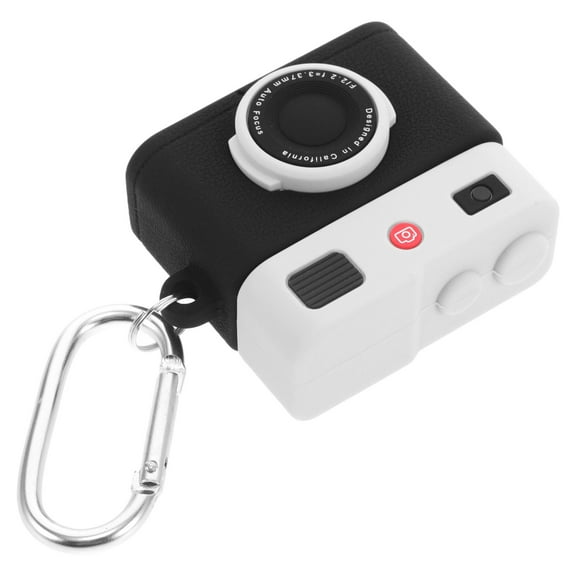 Vintage Camera Earphone Case Earbuds Holder with Clip Earphone Cover for Cordless Earbuds Earphone Accessory Travel Ear Bud Pouch for Women Headphone Protector Compatible with Airpods 3rd