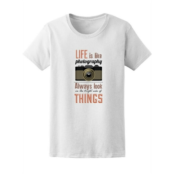 Vintage Camera Life Quote  Tee Women's -Image by Shutterstock