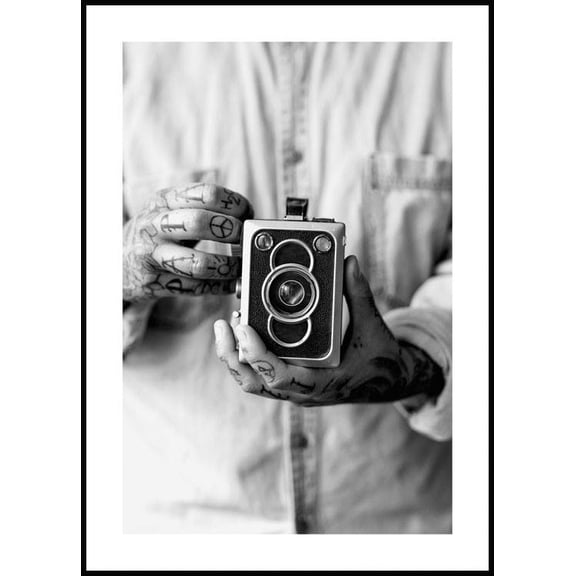 Vintage Camera Poster Wall Art, Modern Wall Decor For Living Room Bedroom, 12x18 UNFRAMED