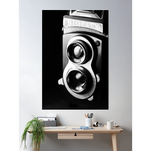 Vintage Camera Poster Wall Art, Modern Wall Decor For Living Room Bedroom, 8x12 UNFRAMED