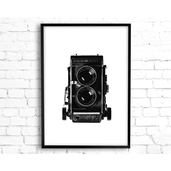 Vintage Camera Print Wall Art, Wall Art Scandinavian Style Mamiya Camera Minimalist Contemporary Art Photographer Home Decor #54, Unframed Poster Size 12x18