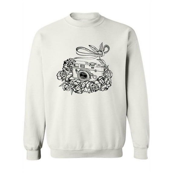 Vintage Camera Sketch . Sweatshirt Women -Image by Shutterstock, Female 4X-Large