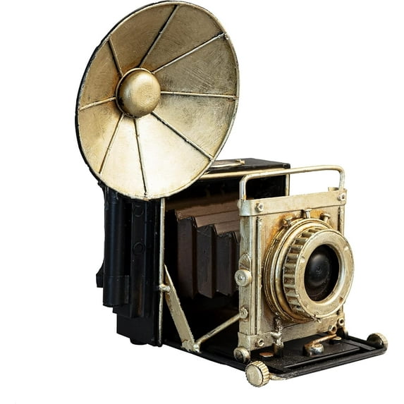 Vintage Camera Statue Model Showcase Decorative Props Showcase Camera Crafts Collectible Figurine Home Desktop Decoration