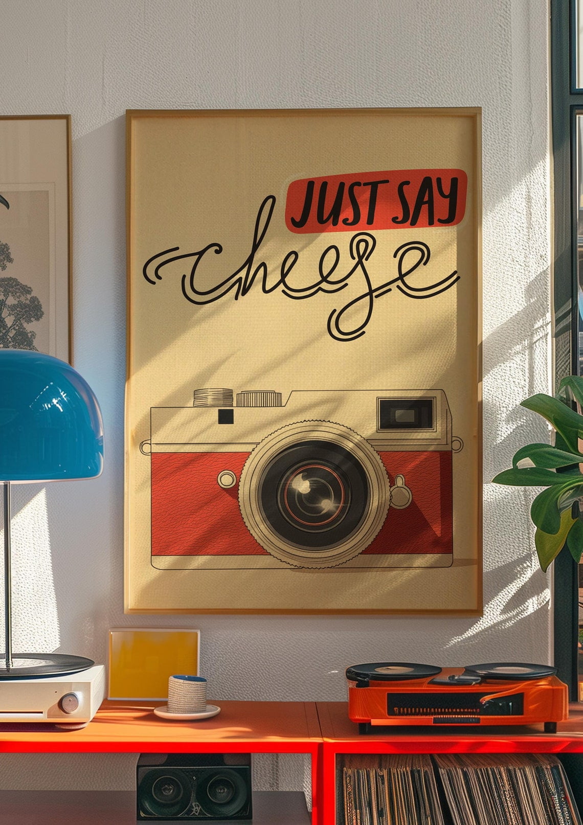 Vintage Camera Wall Art Print, Retro Photography Illustration And ...