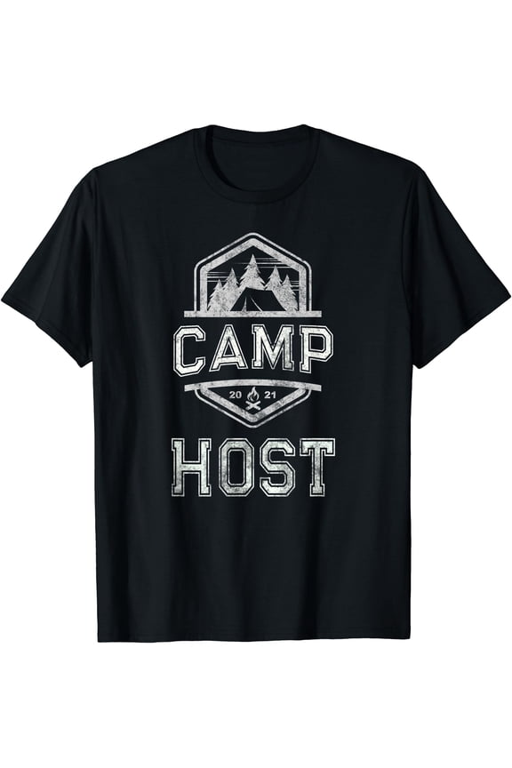 Vintage Camp Host Campground Staff Campsite Team Hosting T-Shirt