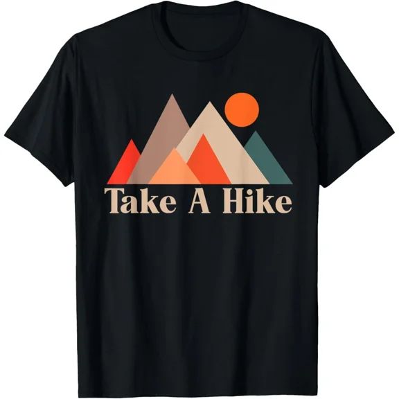 Vintage Camping Hiking Outdoor Mountain Take A Hike T-Shirt Gift for Dad, Mom, D