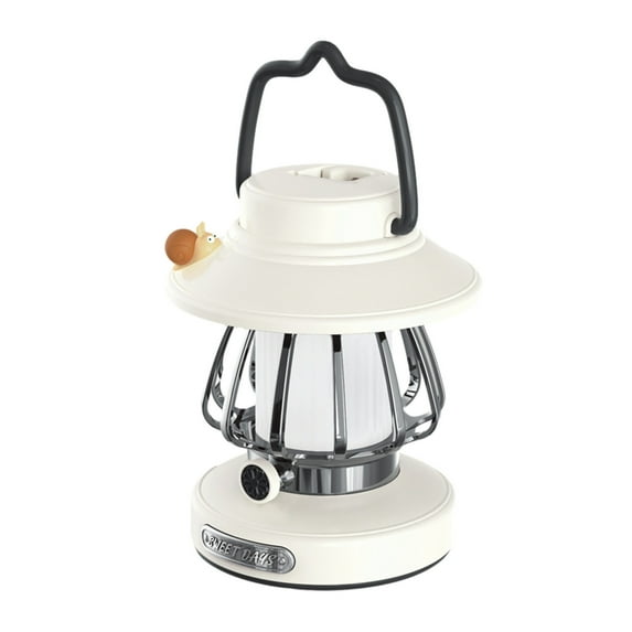 Vintage Camping Lantern Portable with 3-Level Dimming, USB Outdoor Light for Patio Wall Home Decor