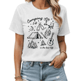 thumbnail image 1 of Vintage Camping Lover Gift Graphic Tees Womans T shirt Black White S-5XL Tops, 1 of 4