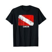 Vintage Cancun Dive Flag Scuba Diving Souvenir T-Shirt