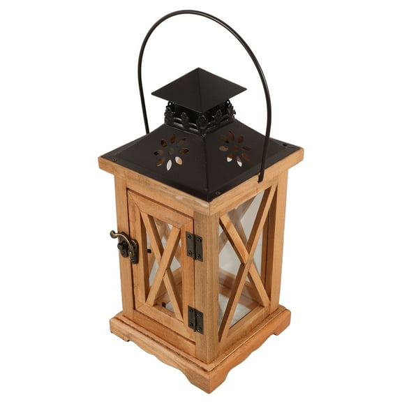 Wooden Vintage Candle Lantern for Decoration Multi Color Compact Size Windproof Tealight Holder