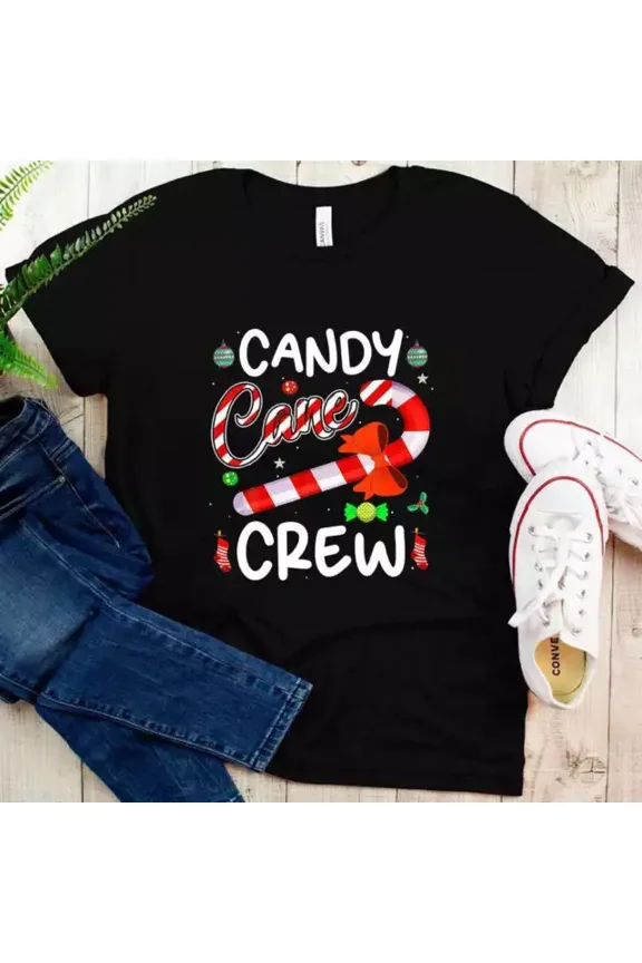Vintage Candy Cane Crew Funny Christmas Candy Lover X Mas T Shirthot Trending Birthday Gifts