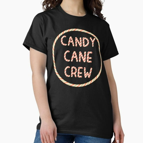 Vintage Candy Cane Peppermint Swirl Antique Wreath Design Unisex T-Shirt , up to Size 5XL