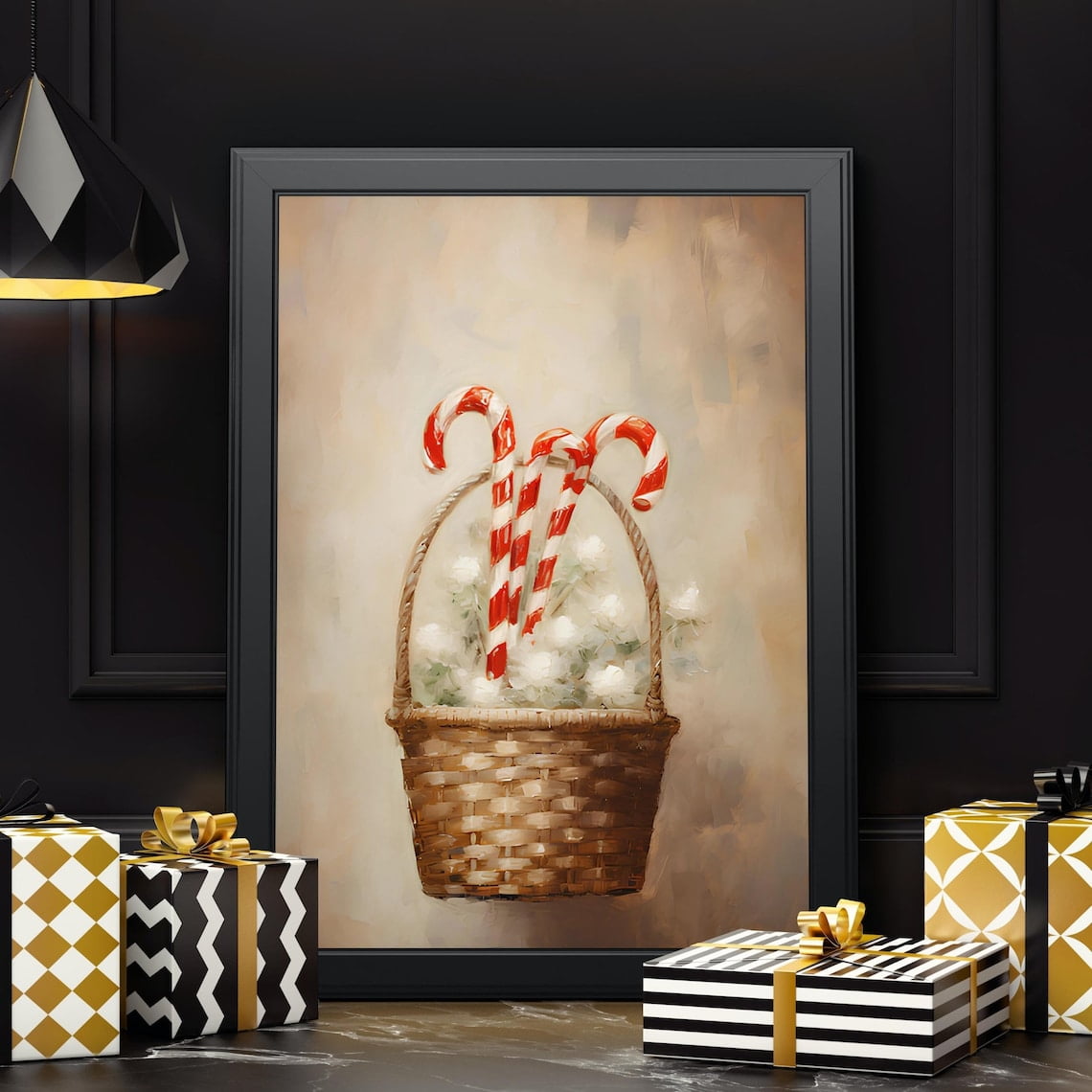 Vintage Candy Cane Posters, Candy Cane Wall Decor, Rustic Candy Cane ...