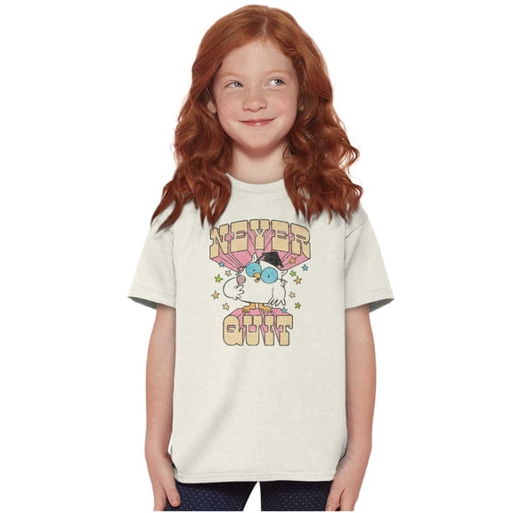 Vintage Candy Cartoon Never Quit Crewneck T Shirts Boy Girl Teen Brisco Brands L