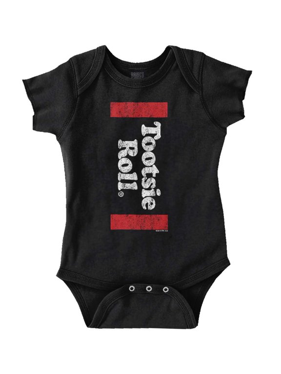 Vintage Candy Logo Retro Tootsie Roll Romper Boys or Girls Infant Baby Brisco Brands NB