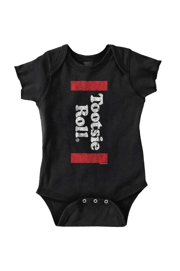 Vintage Candy Logo Retro Tootsie Roll Romper Boys or Girls Infant Baby Brisco Brands NB