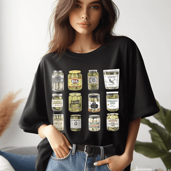 Vintage Canned Pickles Sweatshirt, Canning Season Sweatshirt, Pickle Lovers Sweater, Homemade Pickles Sweater,Pickle Jar Crewneck Sweatshirt