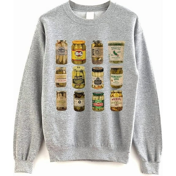 Vintage Canned Pickles Sweatshirt - Pickle Retro Sweater For Pickle Lovers
