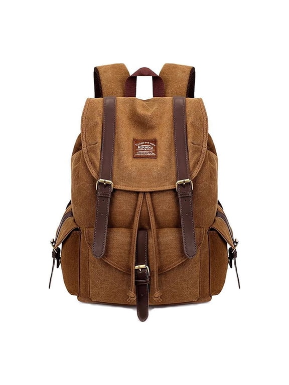 Vintage Canvas Backpack Kaukko Outdoor Travel Hiking Rucksack School Bookbags