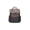 thumbnail image 1 of Vintage Canvas Genuine Leather Laptop Backpack for Men Women., 1 of 5