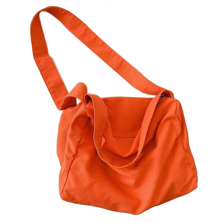 Vintage Canvas Laptop Bag Messenger Bags Medium Orange