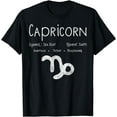 thumbnail image 1 of Vintage Capricorn Birthday Horoscope Zodiac Sign Astrology T-Shirt, 1 of 4
