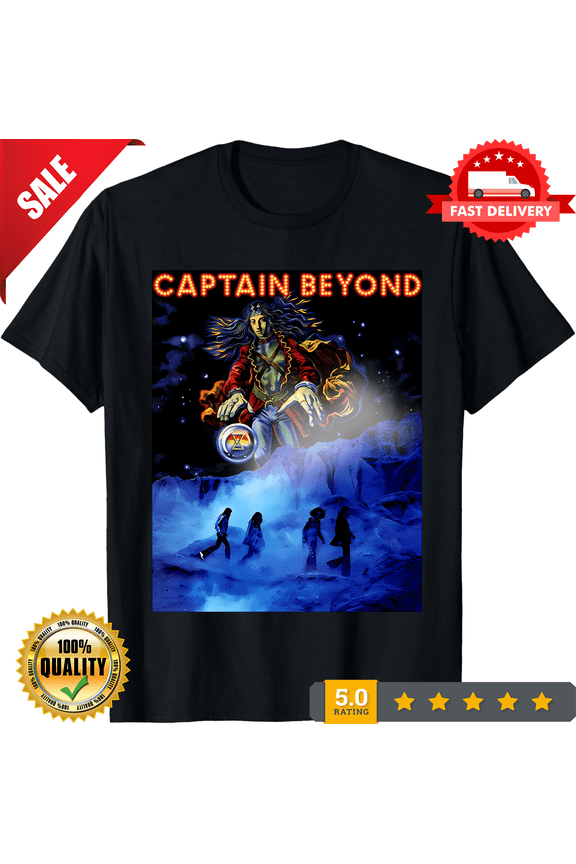 Vintage Captain Beyond Black T-Shirt Gift Cotton Full Size Unisex Size, ULTRA LIMITED-TH68544