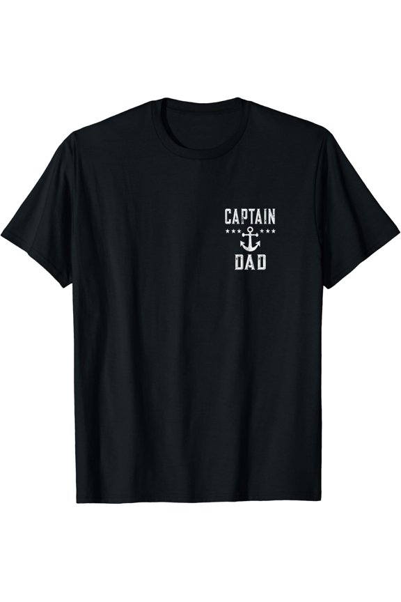 Vintage Captain Dad Lake Boating Father T-Shirt