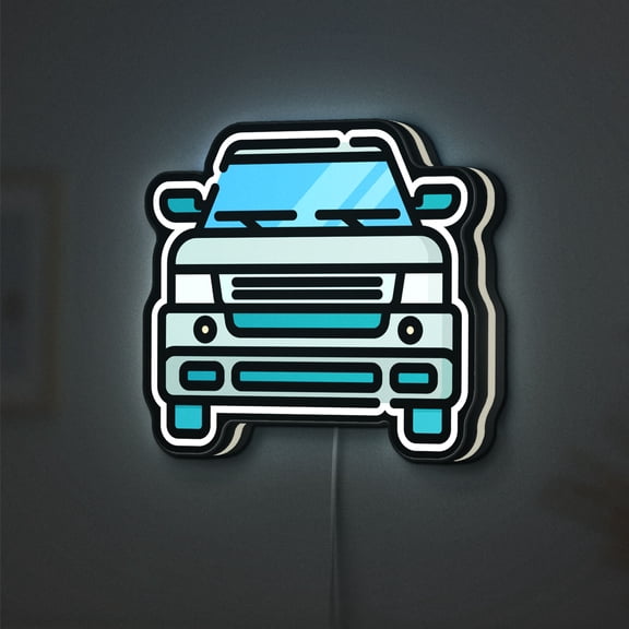 Vintage Car 3D Novelty Light Box, Automotive Decor for Garage Walls and Man Caves (Height 8 inch, 20cm)