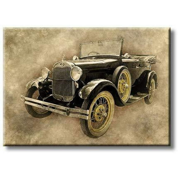 Vintage Car Art Picture on Stretched Canvas, Wall Art D?cor, Ready to Hang