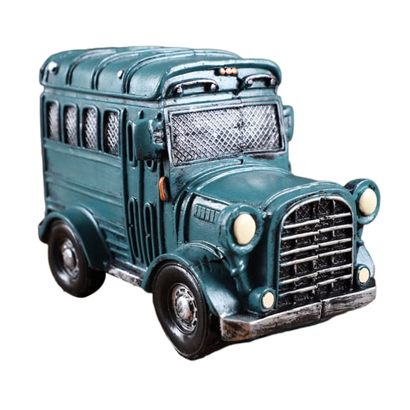 Vintage Car Coin Bank, Resin Retro Automotive Ornament with Coin Slot, Desktop Savings Box for Home Office Decor, Decorative Gift Idea