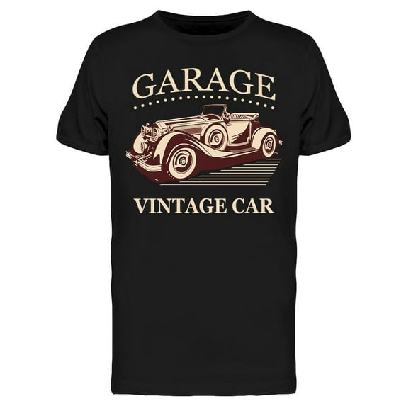 Vintage Car Garage Label T-Shirt Men -Image by Shutterstock, Male Large