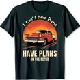 thumbnail image 1 of Vintage Car Graphic Retro T-Shirt Funny & Relatable Dark Tee, 1 of 5