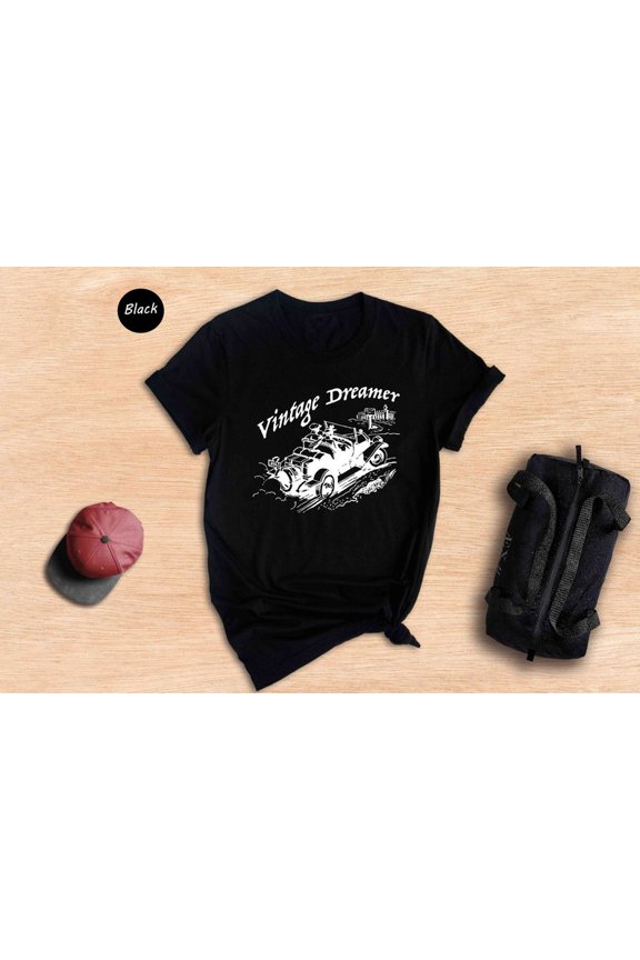 Vintage Car Graphic Tee, Nostalgic Dreamer Shirt
