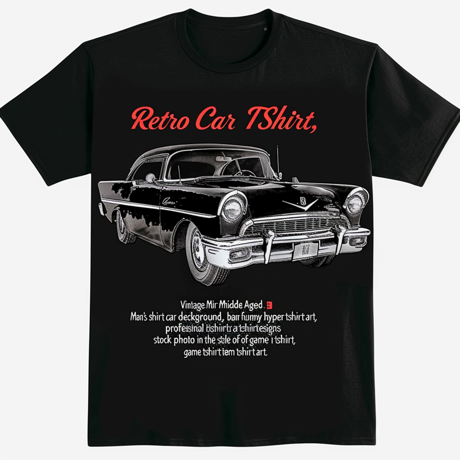 Vintage Car Lover's Birthday Tee Classic Design for Men Retro Style
